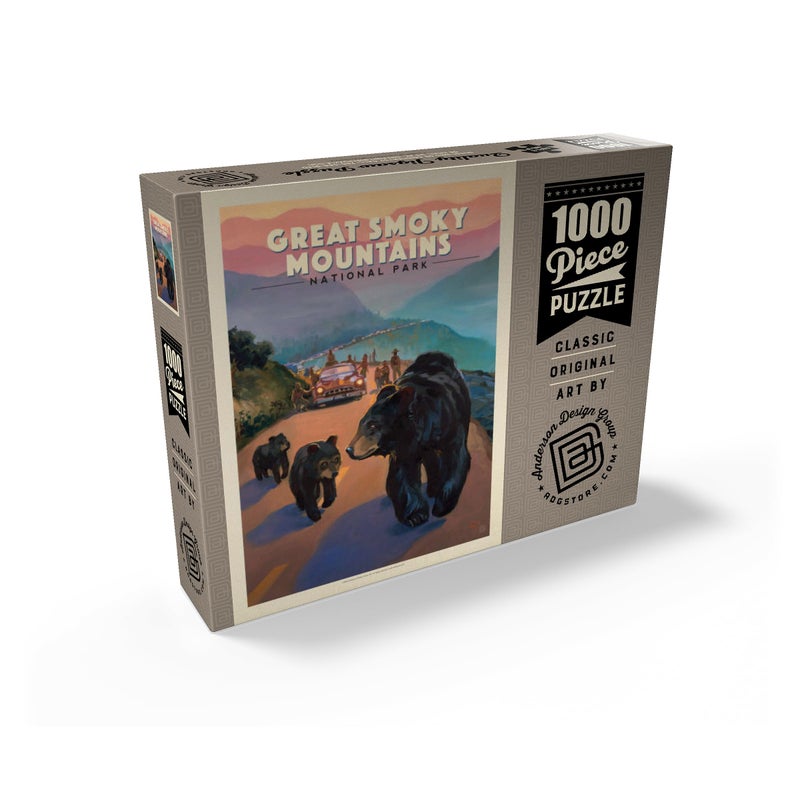 MyPuzzle.com MyPuzzle Great Smoky Mountains National Park: Bear Jam  Vintage Poster - Premium 1000 Piece Jigsaw Puzzle for Adults - Image 2